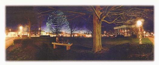 holiday lights at night